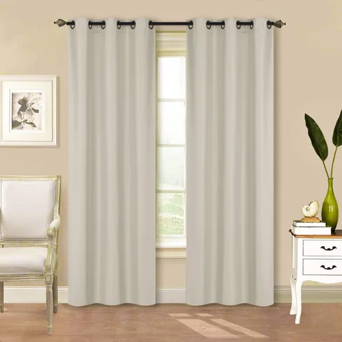 Vista 12 de Better Home Style 2 paneles de cortinas aisladas para cualquier ventana con ojales y ojales 100% opacos, color liso, 2 paneles de 36 pulgadas
