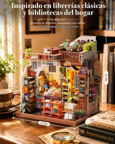 Vista 4 de Rolife Kit de librería en miniatura para adultos (nivel maestro)