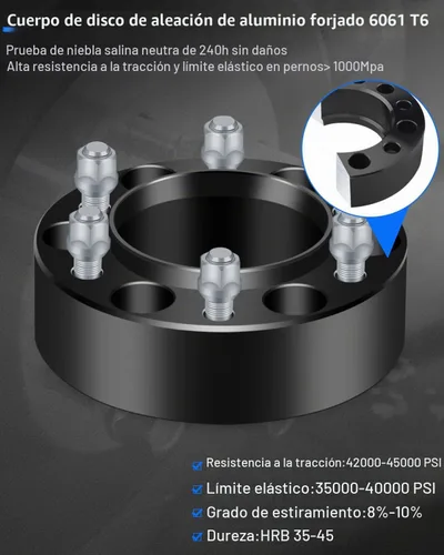 Vista 7 de ECCPP - 4 espaciadores de rueda de 1.5 pulgadas 5x5.9/5x150 para Toyota Tundra 2007-2021