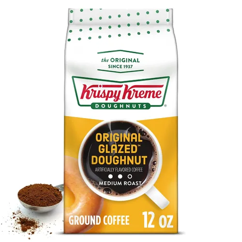 Vista 14 de Krispy Kreme Donuts, clásico, café molido, tostado medio, bolsa de 12 onzas