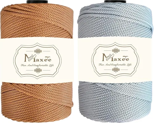 Vista 67 de Cordón de macramé de poliéster de alta calidad de 0.118 in × 218 yardas, 0.118 in, 100% polipropileno, ideal para ganchillo, ganchos de pared