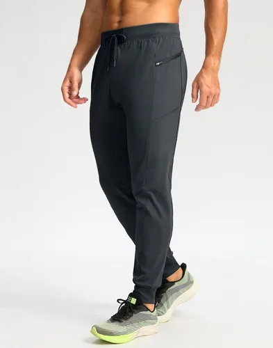 Vista 2 de G Gradual Pantalones deportivos para hombre con bolsillos con cremallera, elásticos, cónicos, pantalones deportivos para hombre, entrenamiento