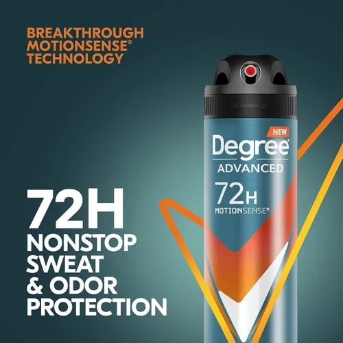 Vista 5 de Degree Men Desodorante Antitranspirante Avanzado en Aerosol Seco Adventure Protección de 72 Horas contra el Sudor y el Olor para Hombres