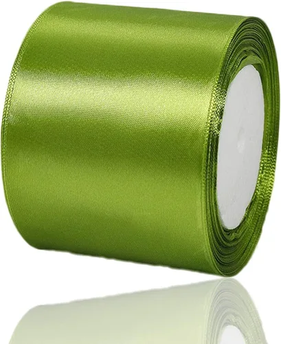 Vista 169 de Cinta beige de 1-1/2 pulgadas x 25 yardas, cinta de satén de tela de color sólido para envolver regalos, manualidades, ramos de novia, coronas