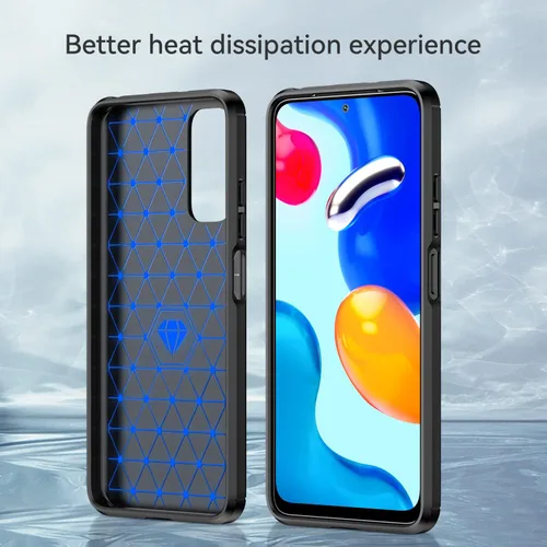 Vista 5 de Funda para Xiaomi Redmi Note 11 Note 11S Funda con protector de pantalla Vidrio templado Ligero Absorción de golpes Resistente TPU Cubierta