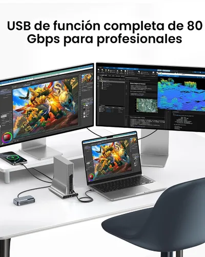 Vista 6 de Silkland Cable USB 4 de 80Gbps para Thunderbolt 5, [certificado USB-IF] Ancho de banda de 120Gbps para 16K/8K dual, carga de 240W, cable USB C