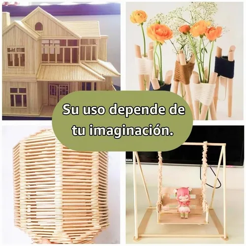 Vista 5 de Dtmasao Varillas de Espiga de Madera de 1/2 x 6 Pulgadas 10 PIEZAS - Palos de Madera Varillas de Espiga de Madera - Palos de Bambú Sin Terminar