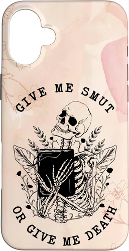 Vista 23 de iPhone 16 Romance Book Lover Smut Reader Give Me Smut Or Give Me Death Case