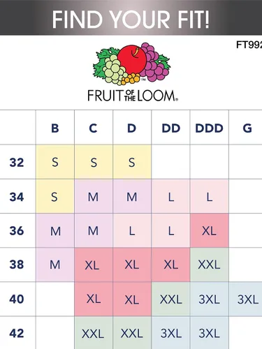 Vista 6 de Fruit of the Loom Sujetadores deportivos de impacto medio para mujer sin relleno