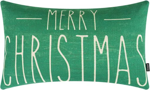Vista 12 de TRENDIN PL1064TR - Funda de almohada navideña de 12 x 20 pulgadas, decoración de Navidad, de lino, rectangular, decorativa, lumbar, para cintura, 12