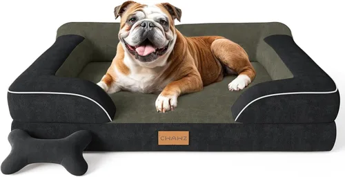 Vista 27 de CWAWZ Cama ortopédica para perros extra grandes, cama ortopédica para perros con espuma viscoelástica de gel refrescante, cama impermeable