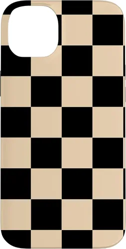 Vista 15 de Funda neutra clásica minimalista con patrón beige a cuadros para iPhone 17