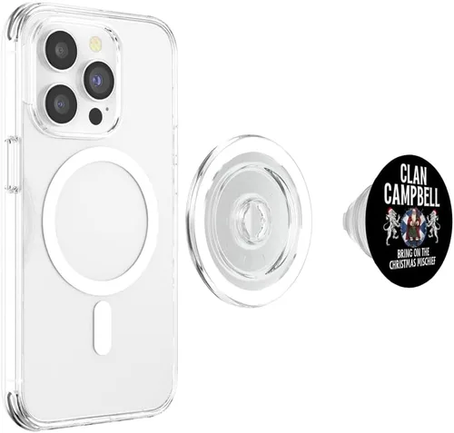 Vista 4 de Campbell Clan Christmas Scottish Family Name Party PopSockets MagSafe PopGrip para iPhone