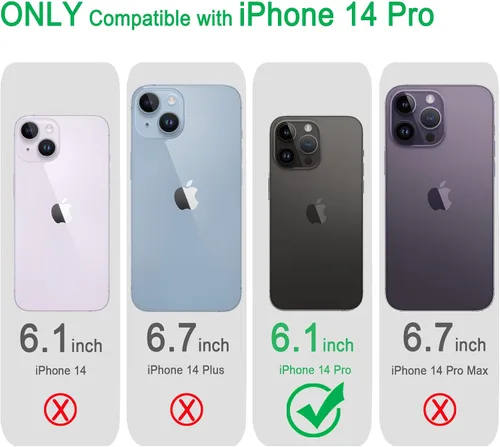 Vista 2 de JJGoo Compatible con iPhone 14 Pro, transparente, suave, a prueba de golpes, delgada, delgada, funda protectora transparente para teléfono