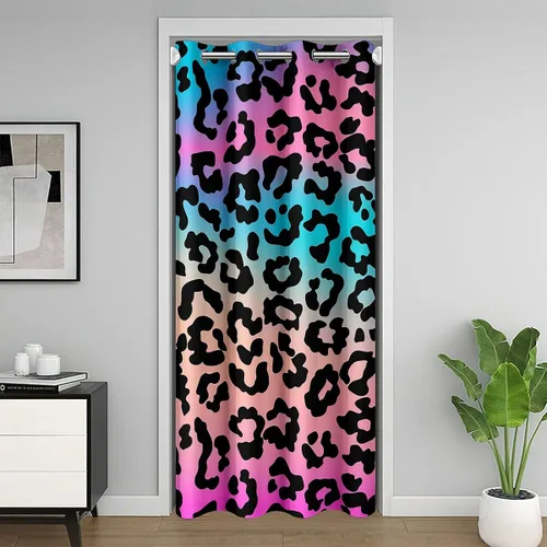 Vista 17 de Cortina de puerta de girasol para puerta, privacidad de abeja, cortina opaca para niños y niñas, cortina floral amarilla, linda cortina de puerta