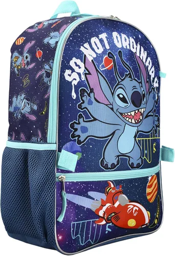 Vista 4 de Disney Lilo & Stitch So Not Ordinary - Juego de mochila de 5 piezas para la escuela, Multicolor, osfa