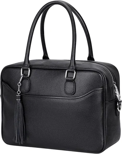 Vista 2 de Over Earth Bolso de mano de cuero para mujer, bolso de hombro con asa superior