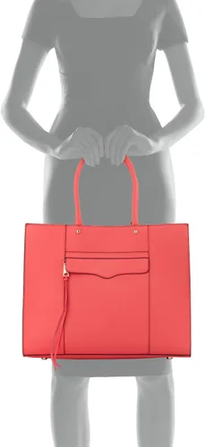 Vista 2 de Rebecca Minkoff MAB Bolso bandolera grande Saffiano - Coral, Rosado