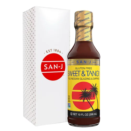 Vista 42 de San-J - Paquete variado Spice of Life - Teriyaki, salsa de naranja, szechuan, maní tailandés - Salsas de cocina sin gluten - Sin OGM - Botellas