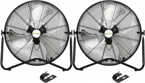 Vista 9 de hykolity Ventilador de piso de alta velocidad de 20 pulgadas, ventilador de pared de metal resistente de 4600 CFM con 3 velocidades, ventilador