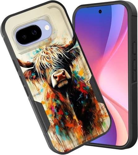 Vista 72 de Funda para Pixel 6A, funda híbrida de doble capa resistente a prueba de golpes de policarbonato duro de silicona suave TPU para Google Pixel 6A