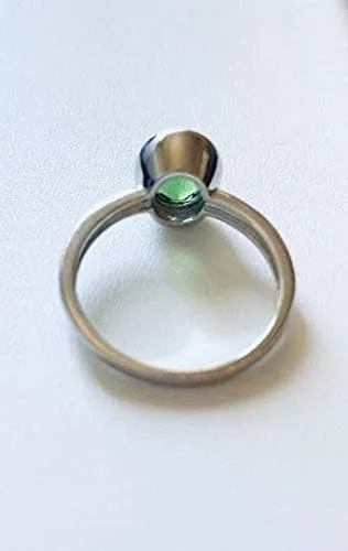 Vista 4 de R10709BG - Anillo clásico ovalado de 0.276 x 0.354in, 1,68 quilates, color verde
