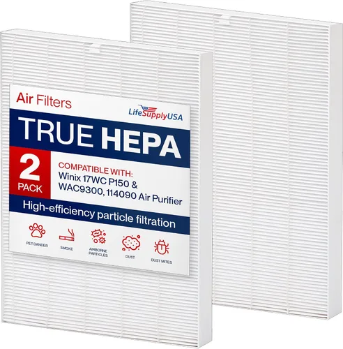 Vista 9 de Filtro de repuesto HEPA C545 compatible con purificador de aire Winix, HEPA + 2 filtros de carbono, reemplazo del purificador de aire C545