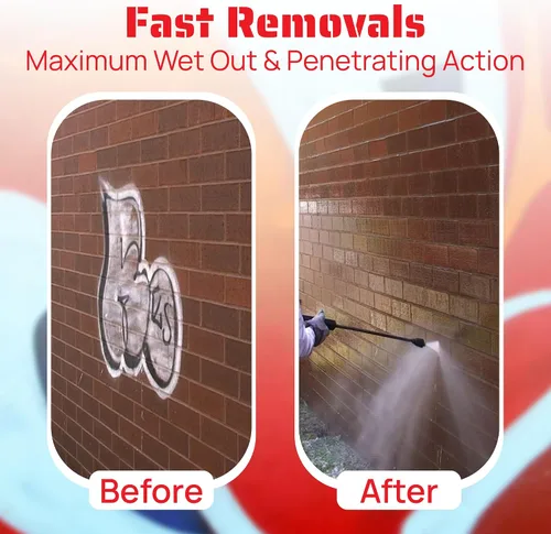 Vista 9 de Removedor de graffiti de mocos de elefante (5 galones) Fórmula biodegradable para eliminación rápida en superficies porosas Confianza