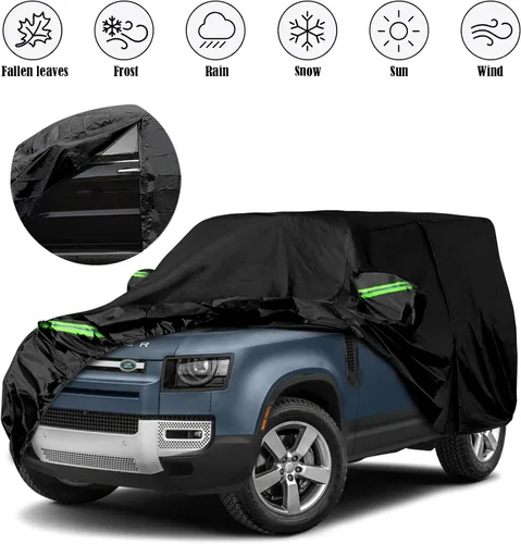 Vista 7 de Funda impermeable de repuesto para Land Rover Defender 90 2020-2025 de 2 puertas, 6 capas para todo tipo de clima, con puerta con cremallera