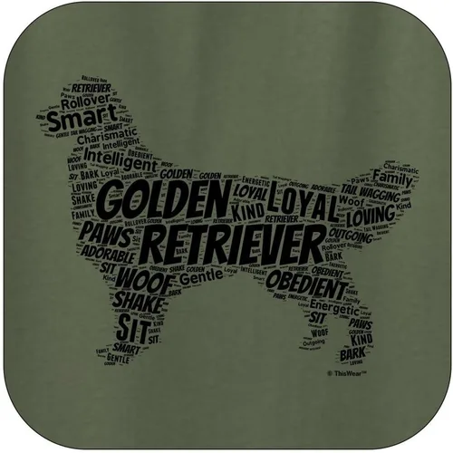 Vista 2 de ThisWear Golden Retriever Word Art - Sudadera con capucha para perro y cachorro