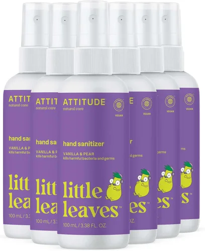 Vista 8 de ATTITUDE Spray desinfectante de manos para niños y adultos, verificado por EWG, tamaño de viaje, dermatológicamente probado, a base de plantas
