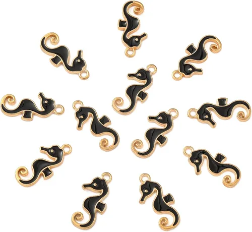 Vista 18 de DanLingJewelry Dijes de esmalte mini colgantes de esmalte para hacer joyas y bricolaje, Metal