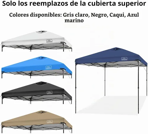 Vista 3 de KAMPKEEPER Cubierta de Repuesto Superior para Carpa Toldo Emergente con Ventilación de Aire y Correa Elástica Ajustable, Poliéster Resistente a Azul