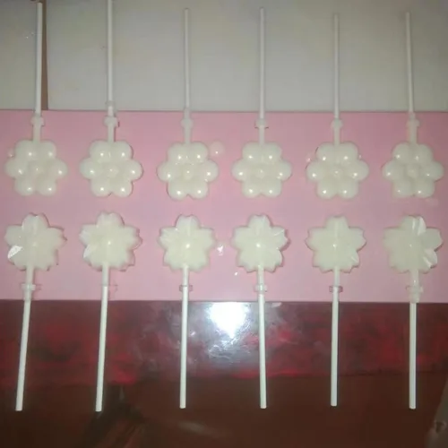 Vista 5 de Molde de silicona para piruletas de flores: el molde de piruleta de chocolate se puede utilizar para hacer una variedad de dulces hechos a mano como