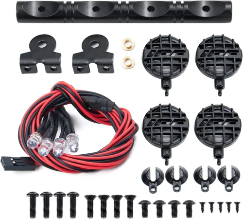Vista 2 de RC-Hub LED Lámpara de techo Barra de luces 4 LED para 1/10 RC Crawler Car SCX10
