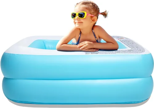 Vista 6 de Piscina inflable para niños, centro de natación familiar para niños, piscina de tamaño completo para niños, adultos, piscina fácil de configurar
