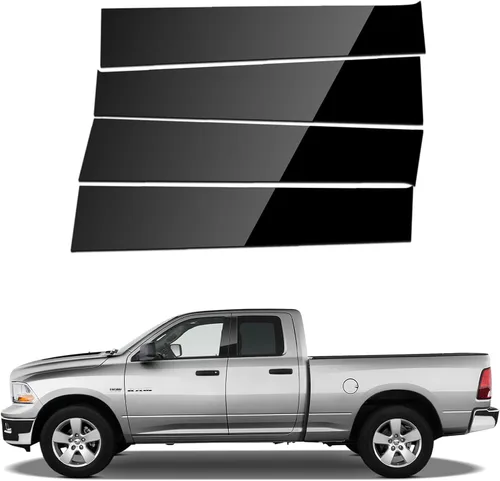 Vista 11 de Juego de 4 postes de pilar de acero inoxidable para puerta plateada compatible con Ford F-150 Super Crew Cab 2004-2014 Lincoln Mark LT 2004-2014
