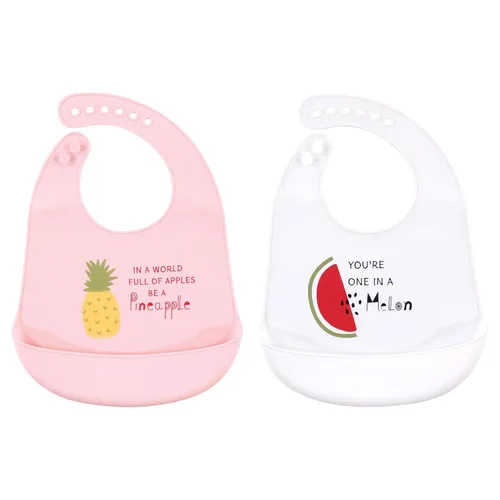 Vista 38 de Hudson Baby Baberos de silicona unisex para bebé, Apple Of My Eye, talla única