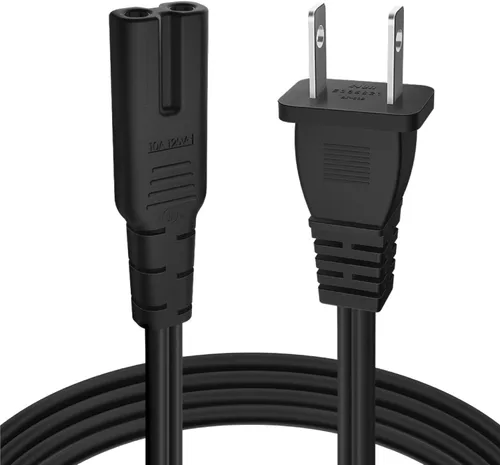 Vista 2 de TNP C7 - Cable de alimentación de 2 clavijas, figura 8, para TV y consolas Negro