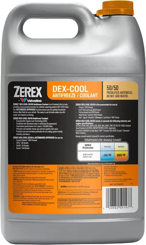 Vista 2 de Zerex Dex-Cool 50/50 - Refrigerante anticongelante listo para usar, 1 galón