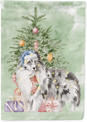 Vista 66 de Caroline's Treasures CK8213GF Bulldog Inglés #2 Regalos de Navidad y árbol de jardín Bandera de buzón Bandera decorativa para patio exterior, patio