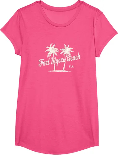 Vista 20 de Fort Myers Beach Florida Vintage 70s Palm Trees Graphic T-Shirt