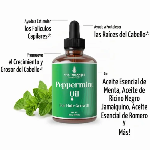 Vista 2 de Hair Thickness Maximizer Aceite para el crecimiento del cabello de menta