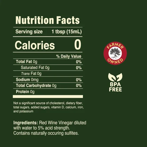 Vista 2 de Pompeian Vinagre de Vino Tinto Gourmet - 30 fl oz Vinagre para cocinar: sabor audaz y afrutado para aderezos de ensalada, adobos y salsas