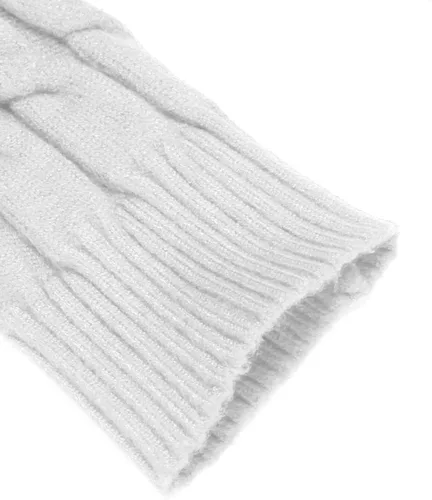 Vista 6 de COOFANDY Suéter de cuello alto ajustado para hombre, suéter de punto trenzado casual