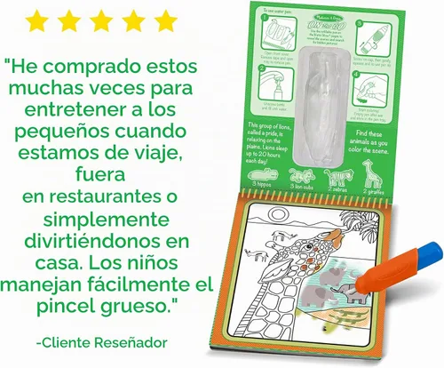 Vista 6 de Melissa & Doug Water Wow! - Paquete de almohadillas de revelación de agua, granja, safari y bajo el mar