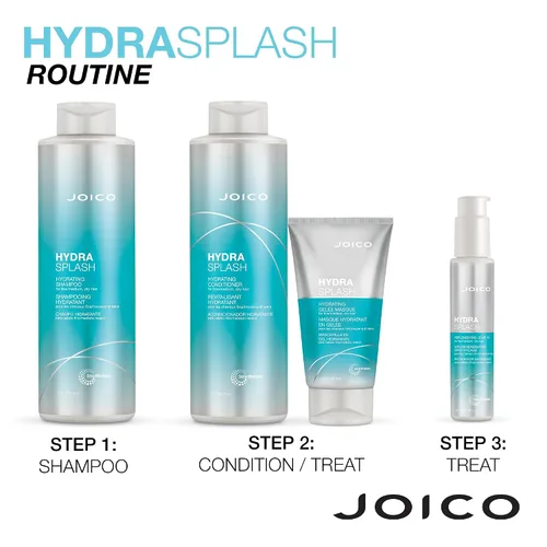 Vista 8 de Joico HydraSplash - Champú y acondicionador hidratante Para cabello fino, medio y seco Reponer la humedad Añade hidratación y suavidad Con