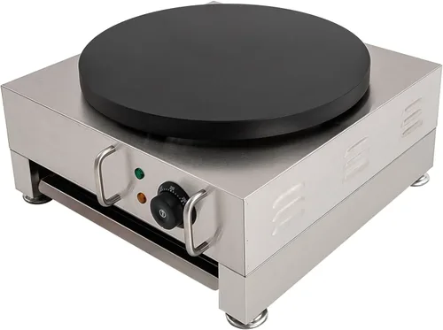 Vista 8 de Máquina eléctrica de crepas de 16 pulgadas, máquina de panqueques de temperatura ajustable con bandeja antiadherente para crepé, con esparcidor