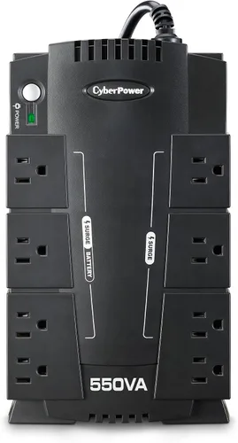Vista 13 de CyberPower ST425 UPS de reserva con respaldo de batería y protector contra sobretensiones, 425VA/260W, 8 tomas de corriente, compacto, certificado UL