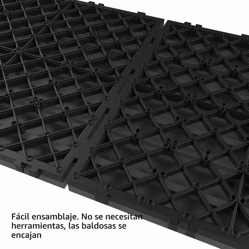 Vista 4 de Pure Garden 50-LG1189 - Azulejos de patio y cubierta, diseño de tablilla entrelazada, para exteriores, pavimentado de pisos, resistente a
